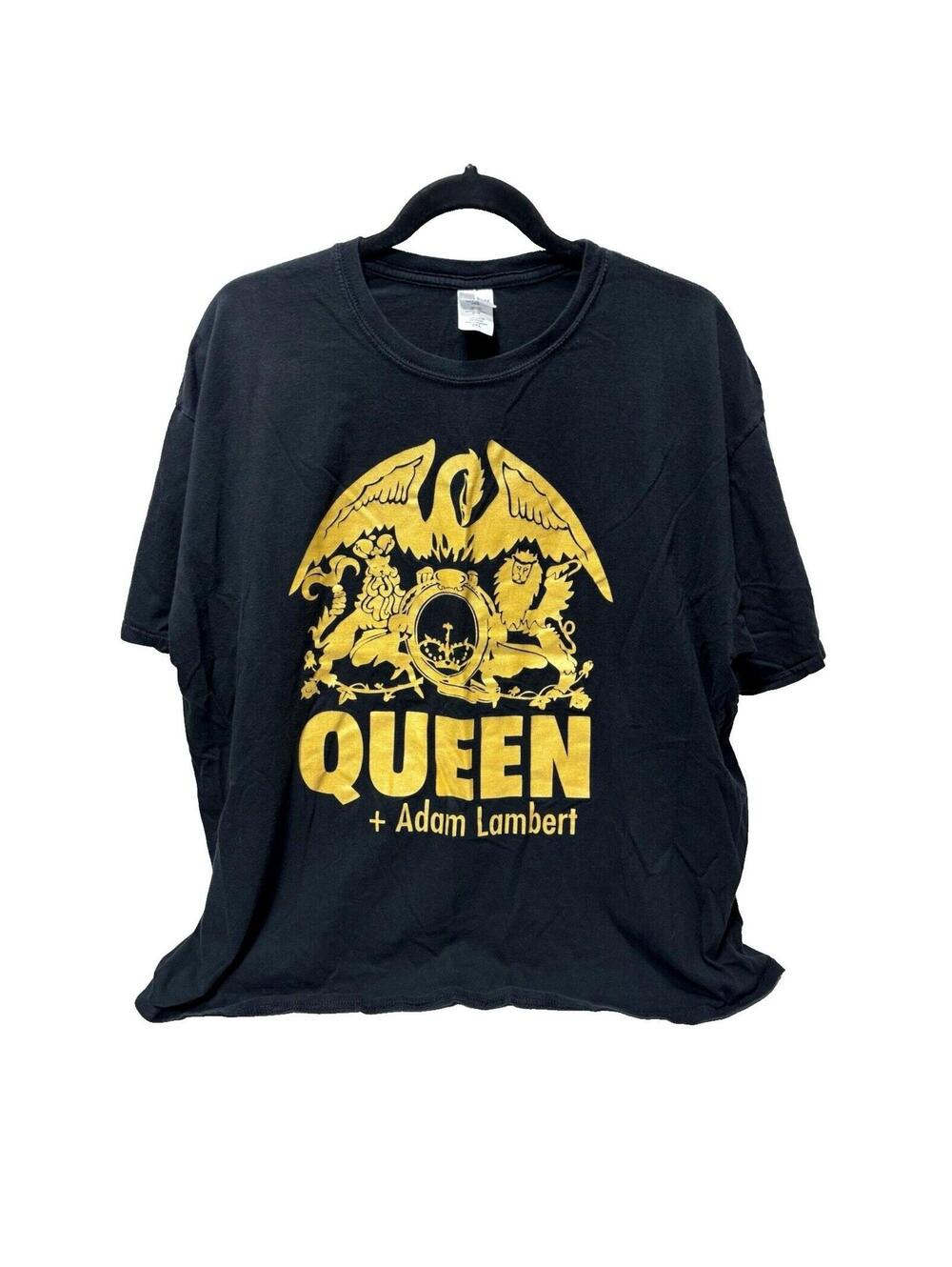 Queen Band North American Tour T-Shirt w/ Adam Lambert – Black & Yellow GUC 2XL - Picture 6 of 6